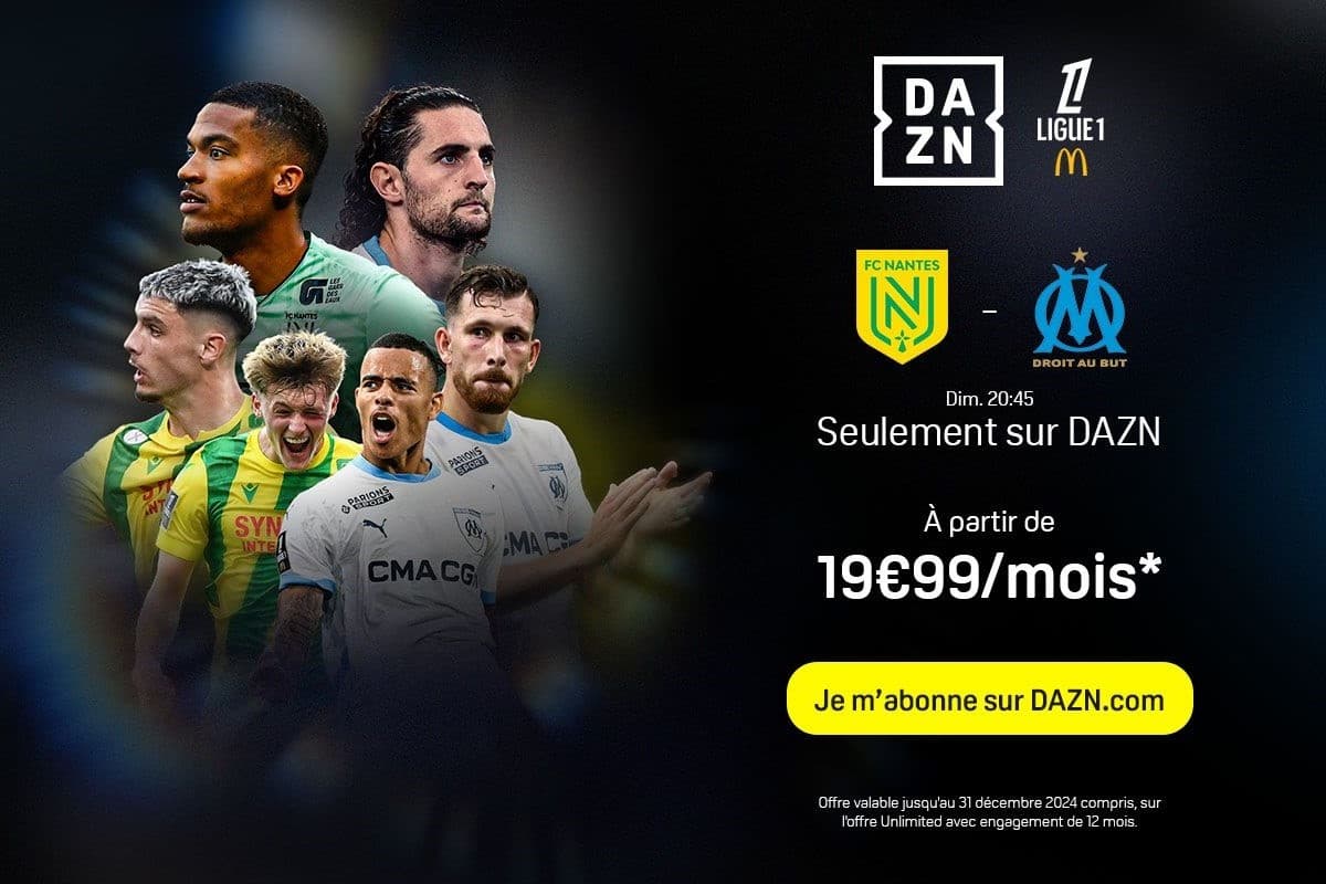 Ce week-end, profitez encore de DAZN à petit prix pour regarder la 10ème journée de Ligue 1