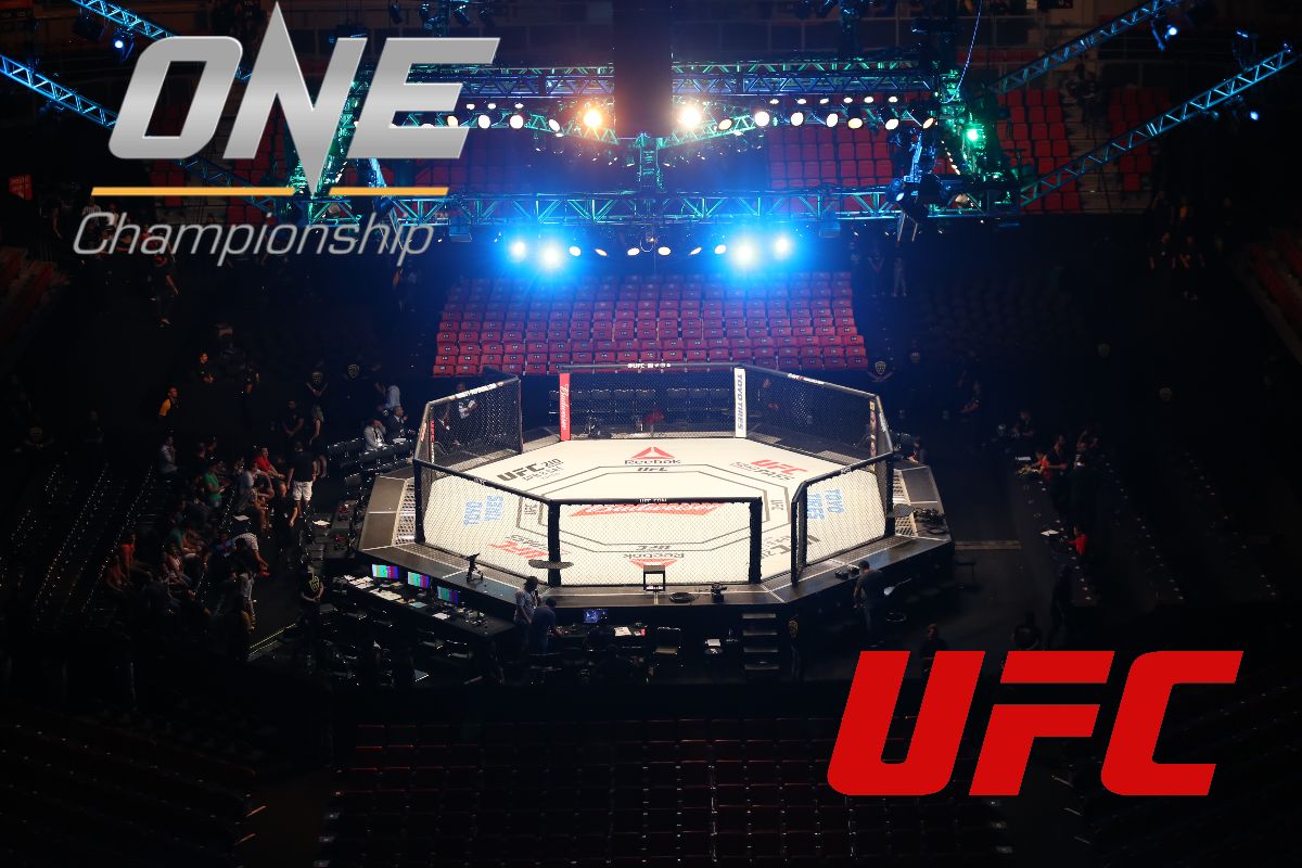 Octogone et logos One Championship et UFC, pour WE de combats MMA sur RMC Sports